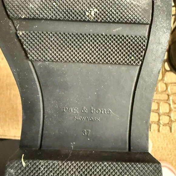 rag & bone Black Rain/ Winter Moto Boot with Red Lining - Picture 5 of 5